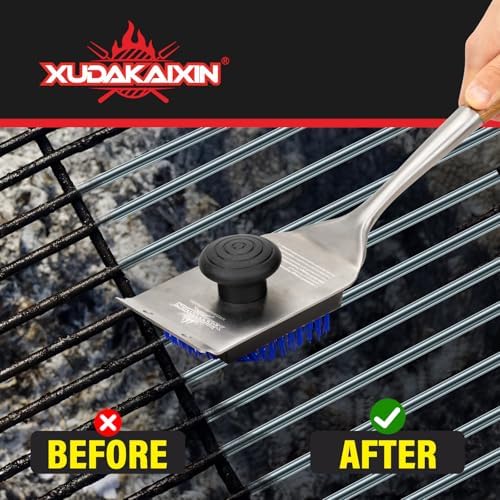 XUDAKAIXIN Grill Brush and Scraper, Dual Grip Design, Extra Strong BBQ Cleaner - Image 6