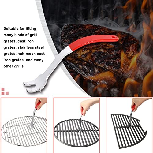 Vankey Cooking Grill Grate Lifter, Carbon Steel Grill Grate Lifter Gripper - Image 6