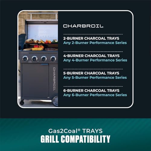 Charbroil Gas2Coal Performance Series 5 Burner Charcoal Tray - Image 5