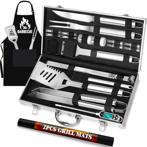 Romanticist 26pcs Stainless Steel BBQ Tools & Grill Accessories Set by ROMANTICIST