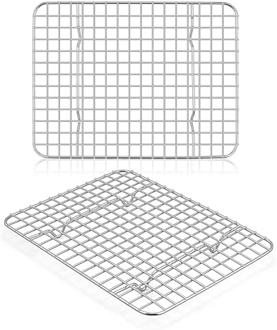 Homikit 9.75"x7.5" Stainless Steel Cooling Rack Set Fit 10x8 Inch Sheet Pan by Homikit