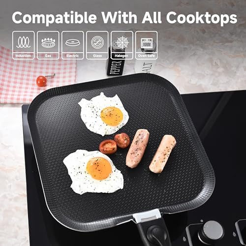 LOLYKITCH 11'' Nonstick Square Griddle Pan - Image 3