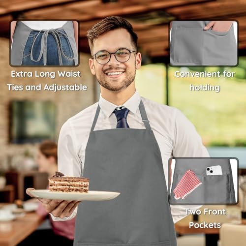 4 Packs Waterproof Cooking Chef Bib Aprons - Image 5