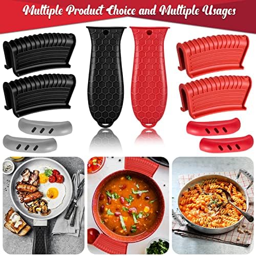 10Pcs Cast Iron Handle Cover, Silicone Pot Holders - Image 2
