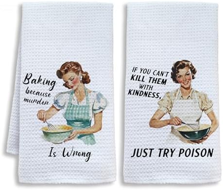 Funny Retro Baking Kitchen Towels, Gifts by Unknown