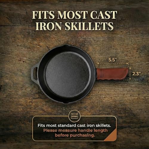 Leather Cast Iron Skillet Handle Cover, Pan Sleeve, Made in Georgia - Image 4