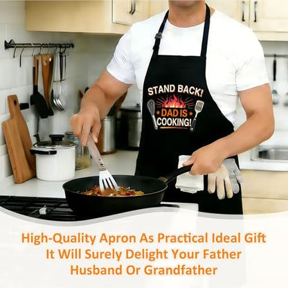 Funny Aprons For Men, Father's Fathers Day Kitchen Gifts For Dad Father Daddy - Image 6