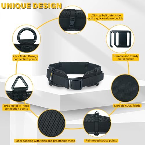 MELOTOUGH Padded Tool Belt, Electrician Tool Belt, Work Belt - Image 3