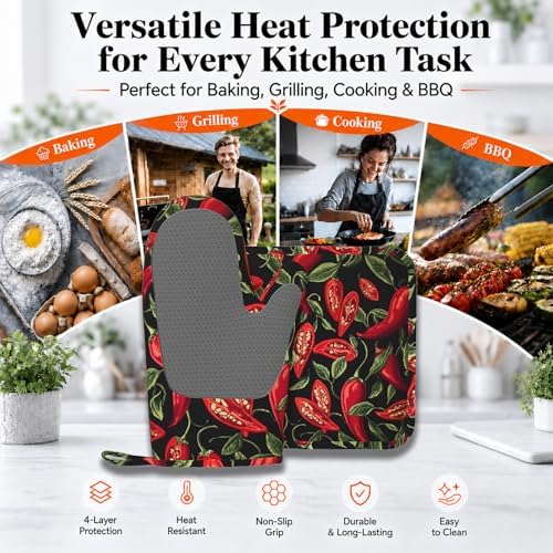 Mexican Hot Pepper Chili Oven Mitt and Pot Holder - Image 3