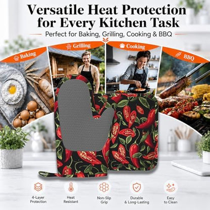 Mexican Hot Pepper Chili Oven Mitt and Pot Holder - Image 3