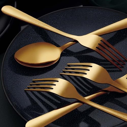 Unokit 24-Piece Stainless Steel Dinner Forks Silverware - Image 5
