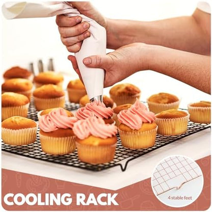 2 PCS Cooling Racks for Cooking and Baking, 15x10 Inches Stainless Steel - Image 7