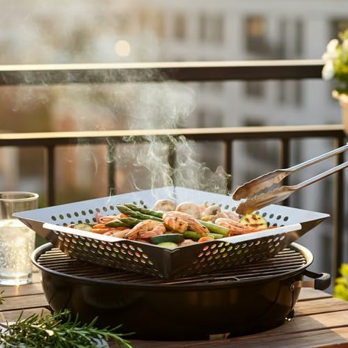 3 Pack Stainless Steel Vegetable Grill Baskets - Image 4