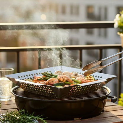 3 Pack Stainless Steel Vegetable Grill Baskets - Image 4