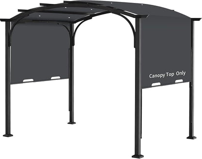 200x103 in Pergola Canopy Replacement Shade Cover Only, Dark Gray | Fits 10x10 by Iheqard