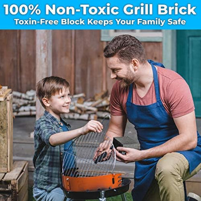Heavy Duty, Non-Toxic Black Grill Brick Cleaner 8 Pack Reusable Chemical Free - Image 5