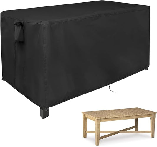 Outdoor Table Cover for Patio Coffee Table, 50inch Small Waterproof Patio Furniture Cover for Rectangular Coffee Table-50"L x 26"W x 16"H
