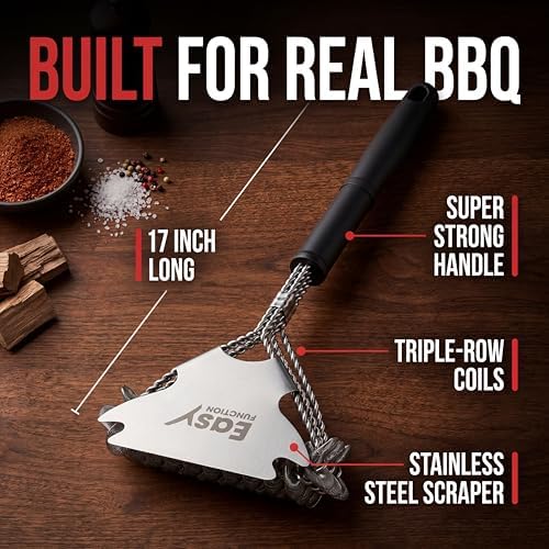 Grill Brush Bristle Free with Scraper - Image 6