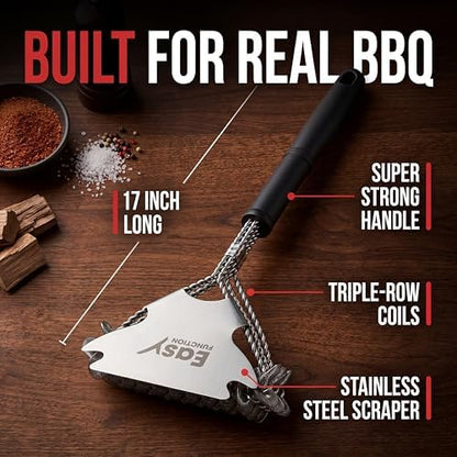 Grill Brush Bristle Free with Scraper - Image 6