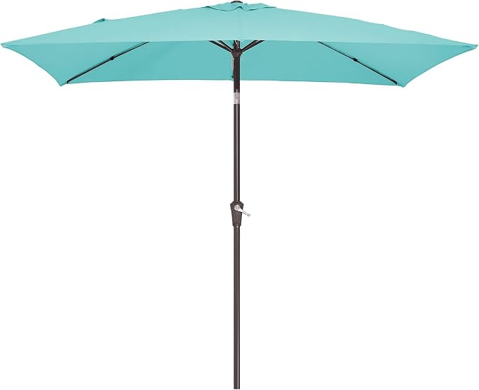JEAREY 6.5x10 ft Rectangular Patio Umbrellas Outdoor Market Umbrella by JEAREYOutdoorsCollection