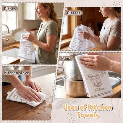 5 Pack Funny Sourdough Tea Bread Kitchen Dish Towels, Absorbent Hand Towels - Image 6