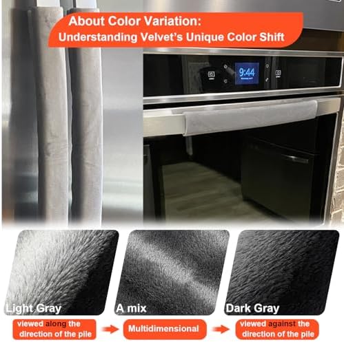 Volecy Refrigerator Handle Covers, Washable Velvet Appliance Door Handle Covers - Image 2