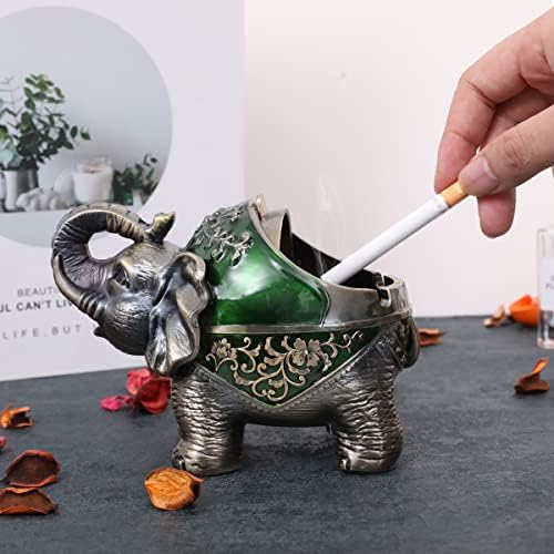 Stand Elephant Ash Tray Vintage Metal Ashtray - Image 6