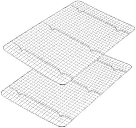 Cooling Rack Set of 2, E-far 18½x12½ Wire Racks by E-far