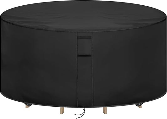 Round Patio Furniture Covers, Waterproof Round High Outdoor Table and Chair Set Cover, Tall Outdoor Furniture Covers for Winter, Rainproof Fadeproof- 70"Dia×40"H