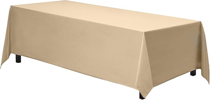 Gee Di Moda Rectangle Tablecloth - 90 x 132 Inch Burgundy Table Cloth for 6 Foot Tables with Floor-Length Drop - Heavy Duty Washable Fabric for Holiday Party, Dinner, Weddings & Baby Shower