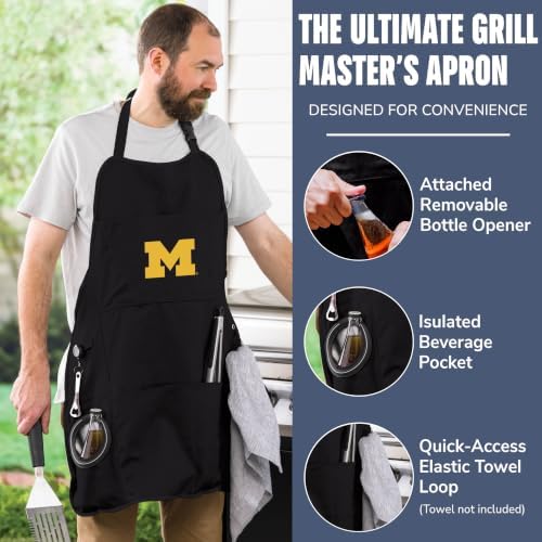 NCAA College Sports Grilling Apron | Bottle Opener and Insulated Beverage - Image 5