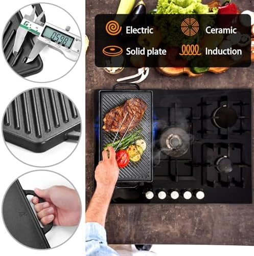 GasSaf 20x9 Heavy Cast Iron Griddle - Image 4