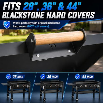 Handle & Hinge Kit for Blackstone Griddle 28" 36" 44", Wooden Handle - Image 6