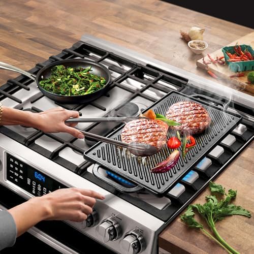 GasSaf Cast Iron Griddle 15x9 Inch, Reversible Double-Sided 2-in-1 Griddle Plate - Image 6