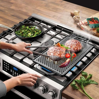GasSaf Cast Iron Griddle 15x9 Inch, Reversible Double-Sided 2-in-1 Griddle Plate - Image 6