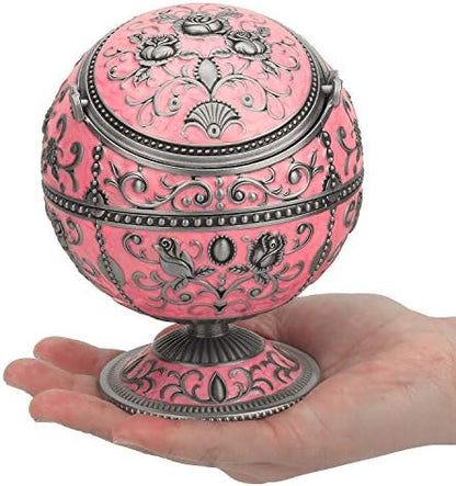 Windproof Ashtray with Lid for Cigarettes Metal Portable Cigar Ashtray Odor - Image 5