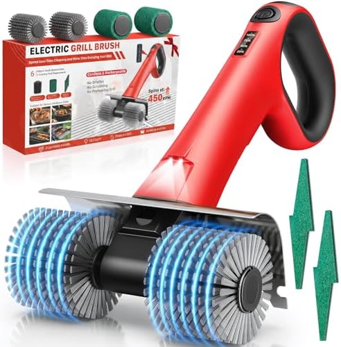Electric Grill Brush for Outdoor Grill, Cordless BBQ Grill Cleaner by NeatLt