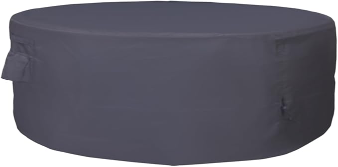 Round Patio Furniture Cover, Heavy Duty and Waterproof for Outdoor Furniture covers, Round outdoor table cover, Patio table cover 96"DIA x 31"H Black