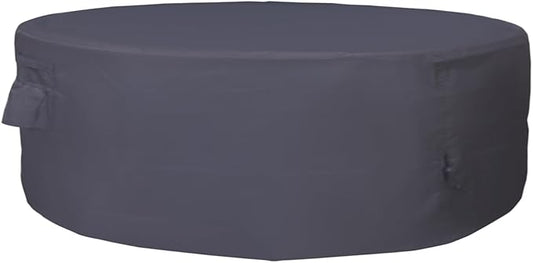 Round Patio Furniture Cover, Heavy Duty and Waterproof for Outdoor Furniture covers, Round outdoor table cover, Patio table cover 72"DIA x 27.5"H Black