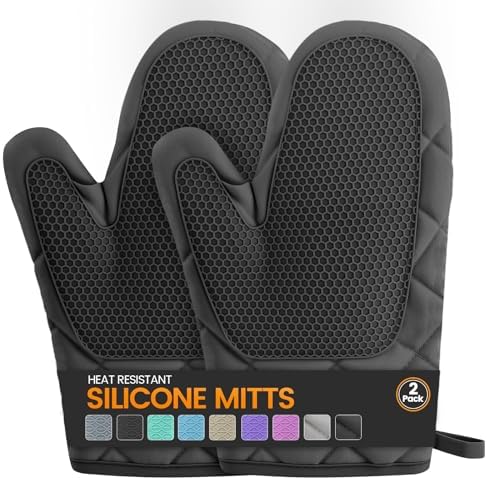 Silicone Oven Mitts, Heat Resistant 2PCS Oven Mitts by Unknown