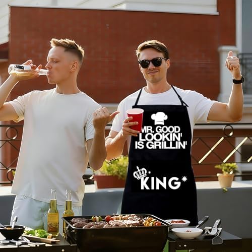 Funny Aprons for Men Birthday Gifts for Men Dad Grilling BBQ - Image 2