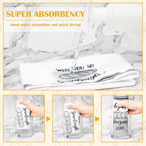 R HORSE 5 Pack Funny Sourdough Tea Bread Kitchen Dish Towels - Image 5