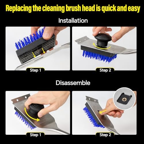 XUDAKAIXIN Grill Brush and Scraper, Dual Grip Design, Extra Strong BBQ Cleaner - Image 5