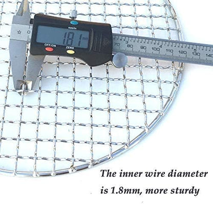 Steaming Racks Dia 11.6" Round Barbecue Grids Cross Wire Footed Steaming - Image 3
