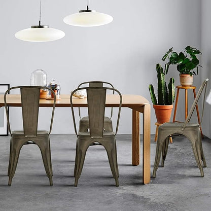 FDW Metal Chair Dining Chair Set of 4 Patio Chair Home Kitchen Chair 18 Inch - Image 5