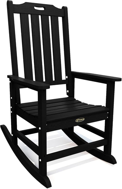 THOEOE Outdoor Rocking Chairs, Oversized Patio Rocking Chair | HDPE Outdoor by THOEOE