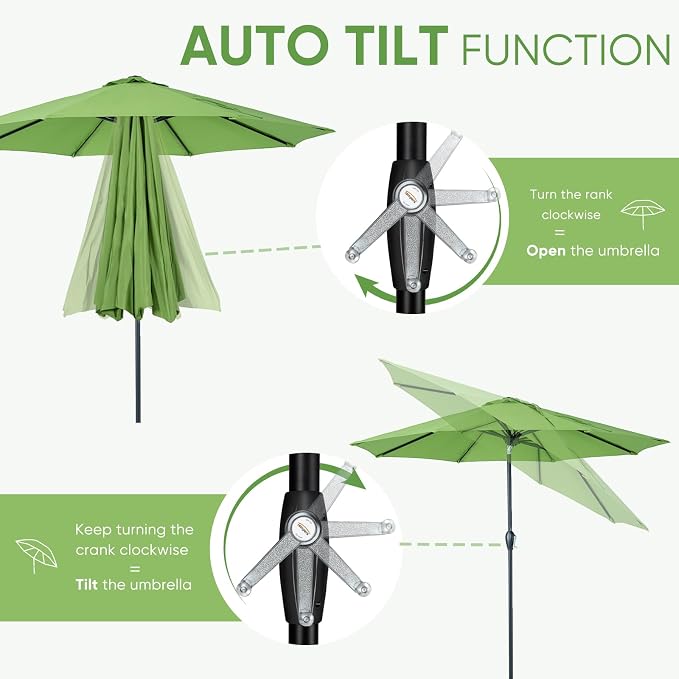Tempera Patio Market Outdoor Table Umbrella - Image 2