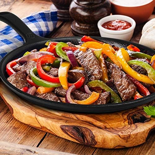 Commercial CHEF 10.5-Inch Cast Iron Round Griddle, Pre-Seasoned - Image 5