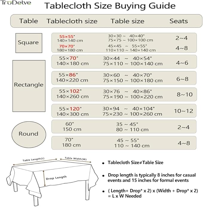 TruDelve Cloth Tablecloth Rectangular Beige Striped Cotton Table Cloths Farmhouse Fall Tablecloths for 6 Foot Rectangle Tables (Beige,86"x55",Rectangular)
