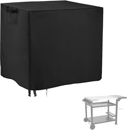 Outdoor Dining Cart Cover for Feasto 50 Inch Three-Shelf Movable Food Prep and Work Cart Table,Waterproof Outdoor Grill Cart Pizza Oven Table Cover - 50 X 23 X 29 Inch
